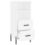 Aparador madera de ingeniería blanco 34,5x34x90 cm de vidaXL, Aparadores - Ref: Foro24-828676, Precio: 60,39 €, Descuento: %