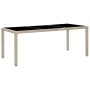 Set comedor de jardín 9 piezas y cojines ratán sintético beige en Conjuntos de jardín | Comprar online en Foru.es