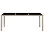 Set comedor de jardín 9 piezas y cojines ratán sintético beige en Conjuntos de jardín | Comprar online en Foru.es