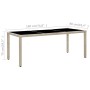 Set comedor de jardín 9 piezas y cojines ratán sintético beige en Conjuntos de jardín | Comprar online en Foru.es