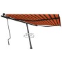 Toldo de pie retráctil manual naranja y marrón 400x300 cm en Toldos | Comprar online en Foru.es