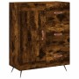Aparador de madera de ingeniería roble ahumado 69,5x34x90 cm de vidaXL, Aparadores - Ref: Foro24-830233, Precio: 67,51 €, Des...