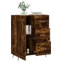 Aparador de madera de ingeniería roble ahumado 69,5x34x90 cm de vidaXL, Aparadores - Ref: Foro24-830233, Precio: 67,51 €, Des...