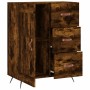 Aparador de madera de ingeniería roble ahumado 69,5x34x90 cm de vidaXL, Aparadores - Ref: Foro24-830233, Precio: 67,51 €, Des...
