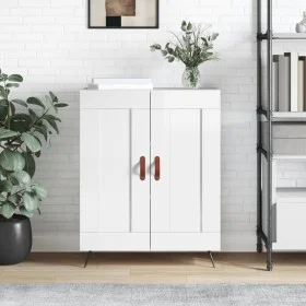 Aparador de madera contrachapada blanco brillante 69,5x34x90 cm de vidaXL, Aparadores - Ref: Foro24-830166, Precio: 68,86 €, ...