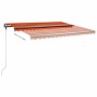 Toldo de pie retráctil manual naranja y marrón 400x300 cm en Toldos | Comprar online en Foru.es