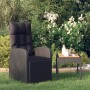Sillón reclinable de jardín con cojín ratán sintético negro en Sillas de jardín | Comprar online en Foru.es
