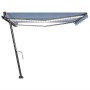 Toldo manual retráctil con LED azul y blanco 400x300 cm en Toldos | Comprar online en Foru.es
