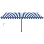 Toldo manual retráctil con LED azul y blanco 400x300 cm en Toldos | Comprar online en Foru.es