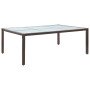 Mesa de comedor de jardín marrón 200x150x74 cm ratán sintético en Mesas de jardín | Comprar online en Foru.es