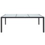 Mesa de comedor de jardín negro 200x150x74 cm ratán sintético en Mesas de jardín | Comprar online en Foru.es