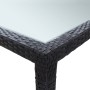 Mesa de comedor de jardín negro 200x150x74 cm ratán sintético en Mesas de jardín | Comprar online en Foru.es