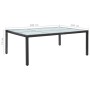 Mesa de comedor de jardín negro 200x150x74 cm ratán sintético en Mesas de jardín | Comprar online en Foru.es