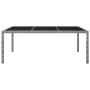 Mesa de comedor de jardín ratán sintético gris 200x150x74 cm en Mesas de jardín | Comprar online en Foru.es