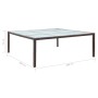 Mesa de comedor de jardín ratán sintético marrón 200x200x74 cm en Mesas de jardín | Comprar online en Foru.es
