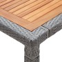 Mesa de jardín ratán PE y madera de acacia gris 200x150x74 cm en Mesas de jardín | Comprar online en Foru.es