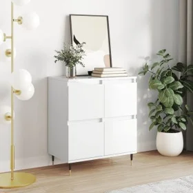 Sideboard aus glänzendem weißem Sperrholz 60x35x70 cm von vidaXL, Sideboards - Ref: Foro24-831206, Preis: 74,28 €, Rabatt: %