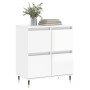 Aparador de madera contrachapada blanco brillante 60x35x70 cm de vidaXL, Aparadores - Ref: Foro24-831206, Precio: 75,26 €, De...