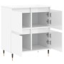 Aparador de madera contrachapada blanco brillante 60x35x70 cm de vidaXL, Aparadores - Ref: Foro24-831206, Precio: 75,26 €, De...