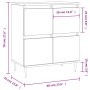 Aparador de madera contrachapada blanco brillante 60x35x70 cm de vidaXL, Aparadores - Ref: Foro24-831206, Precio: 75,26 €, De...