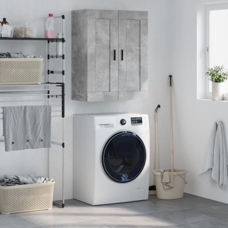 Armario de pared madera ingeniería gris hormigón 69,5x34x90 cm de vidaXL, Aparadores - Ref: Foro24-830400, Precio: 65,55 €, D...