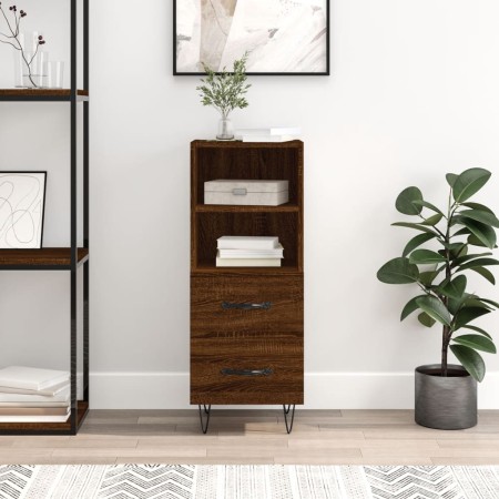 Aparador madera de ingeniería marrón roble 34,5x34x90 cm de vidaXL, Aparadores - Ref: Foro24-828667, Precio: 52,02 €, Descuen...