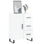 Aparador de madera contrachapada blanco brillante 69,5x34x90 cm de vidaXL, Aparadores - Ref: Foro24-830286, Precio: 110,47 €,...