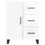 Aparador de madera contrachapada blanco brillante 69,5x34x90 cm de vidaXL, Aparadores - Ref: Foro24-830286, Precio: 110,47 €,...