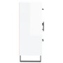 Aparador de madera contrachapada blanco brillante 69,5x34x90 cm de vidaXL, Aparadores - Ref: Foro24-830286, Precio: 110,47 €,...
