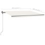 Toldo manual retráctil con LED crema 400x300 cm en Toldos | Comprar online en Foru.es