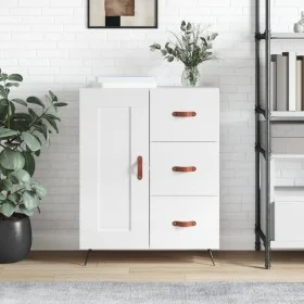 Aparador de madera contrachapada blanco brillante 69,5x34x90 cm de vidaXL, Aparadores - Ref: Foro24-830230, Precio: 99,29 €, ...