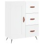 Aparador de madera contrachapada blanco brillante 69,5x34x90 cm de vidaXL, Aparadores - Ref: Foro24-830230, Precio: 100,54 €,...