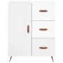 Aparador de madera contrachapada blanco brillante 69,5x34x90 cm de vidaXL, Aparadores - Ref: Foro24-830230, Precio: 100,54 €,...