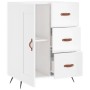 Aparador de madera contrachapada blanco brillante 69,5x34x90 cm de vidaXL, Aparadores - Ref: Foro24-830230, Precio: 100,54 €,...