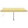 Toldo manual retráctil con LED amarillo y blanco 400x300 cm en Toldos | Comprar online en Foru.es