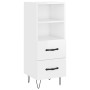 Aparador de madera contrachapada blanco brillante 34,5x34x90 cm de vidaXL, Aparadores - Ref: Foro24-828662, Precio: 55,47 €, ...