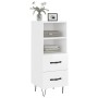 Aparador de madera contrachapada blanco brillante 34,5x34x90 cm de vidaXL, Aparadores - Ref: Foro24-828662, Precio: 55,47 €, ...