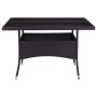 Mesa de comedor de jardín ratán sintético y vidrio negro en Mesas de jardín | Comprar online en Foru.es