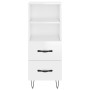 Aparador de madera contrachapada blanco brillante 34,5x34x90 cm de vidaXL, Aparadores - Ref: Foro24-828662, Precio: 55,47 €, ...