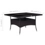 Mesa de comedor de jardín ratán sintético y vidrio negro en Mesas de jardín | Comprar online en Foru.es