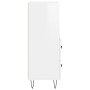 Aparador de madera contrachapada blanco brillante 34,5x34x90 cm de vidaXL, Aparadores - Ref: Foro24-828662, Precio: 55,47 €, ...