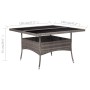 Mesa de comedor de jardín ratán sintético y vidrio gris en Mesas de jardín | Comprar online en Foru.es