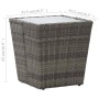Mesa de centro ratán PE y vidrio templado gris 41,5x41,5x43 cm en Mesas de jardín | Comprar online en Foru.es