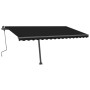 Toldo retráctil manual con LED gris antracita 400x300 cm en Toldos | Comprar online en Foru.es