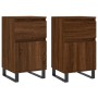 Aparadores 2 uds madera de ingeniería marrón roble 40x35x70 cm de vidaXL, Aparadores - Ref: Foro24-831179, Precio: 72,45 €, D...