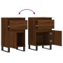 Aparadores 2 uds madera de ingeniería marrón roble 40x35x70 cm de vidaXL, Aparadores - Ref: Foro24-831179, Precio: 72,45 €, D...