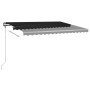 Toldo retráctil manual con LED gris antracita 400x300 cm en Toldos | Comprar online en Foru.es