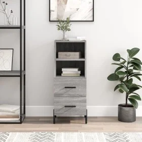 Aparador madera de ingeniería gris Sonoma 34,5x34x90 cm de vidaXL, Aparadores - Ref: Foro24-828682, Precio: 59,48 €, Descuent...