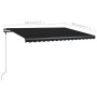 Toldo retráctil manual con LED gris antracita 400x300 cm en Toldos | Comprar online en Foru.es