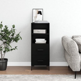 Aparador de madera contrachapada negro 34,5x34x90 cm de vidaXL, Aparadores - Ref: Foro24-828669, Precio: 69,48 €, Descuento: %